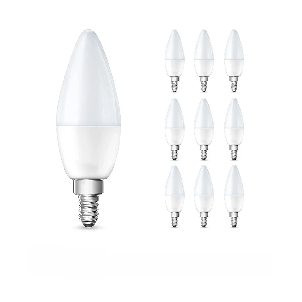 Lâmpada LED de poupança de energia para decoração doméstica, lâmpada de vela, luz do candelabro,