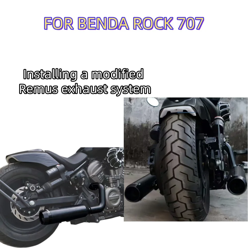 For BENDA ROCK 707 short and long straight-through exhaust pipe, deep and resonant sound.