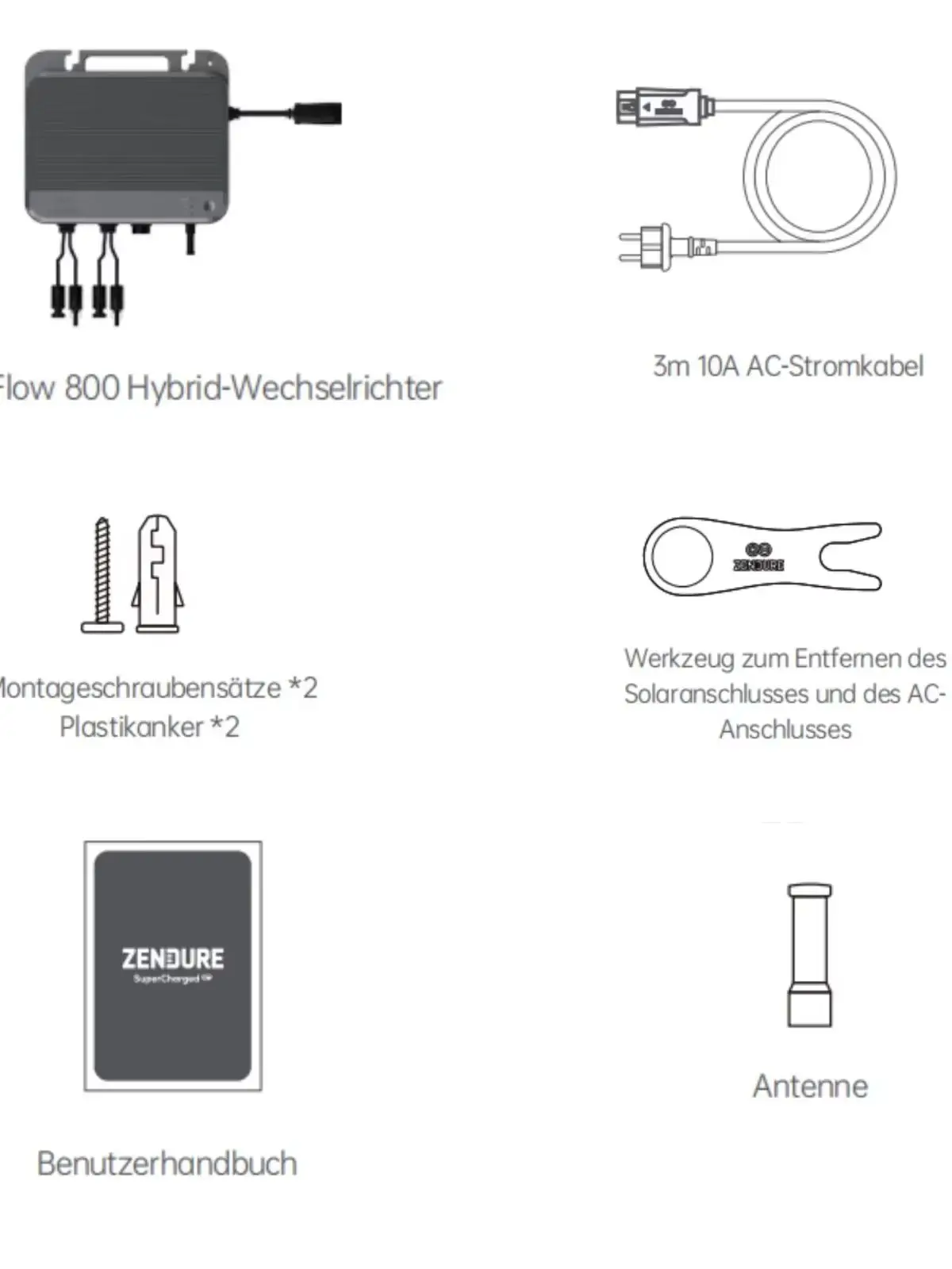 Zendure SOLARFLOW 800W Hybrid Wechselrichter WiFi Bluetooth