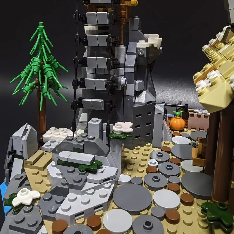 Conjuntos de edifícios de casa de porta viking, kit de modelo de blocos de edifícios modulares de arquitetura de loja de apartamentos de cidade, presente para adultos 1837 peças