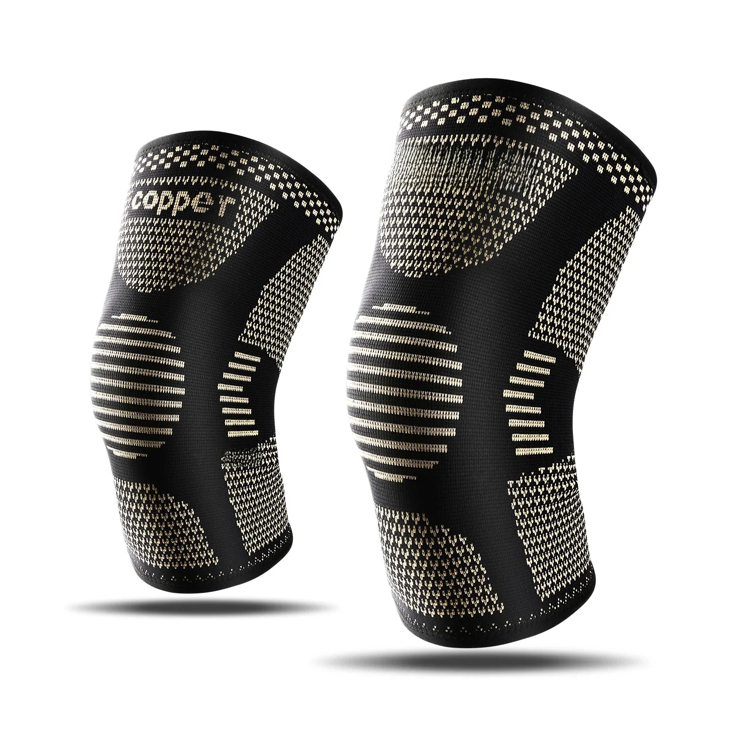 Koperen kniebrace voor artritis pijnondersteuning - Koperen kniebandage voor kniepijn Compressiebandage voor sport, kniepijnverlichting - afbeelding 2