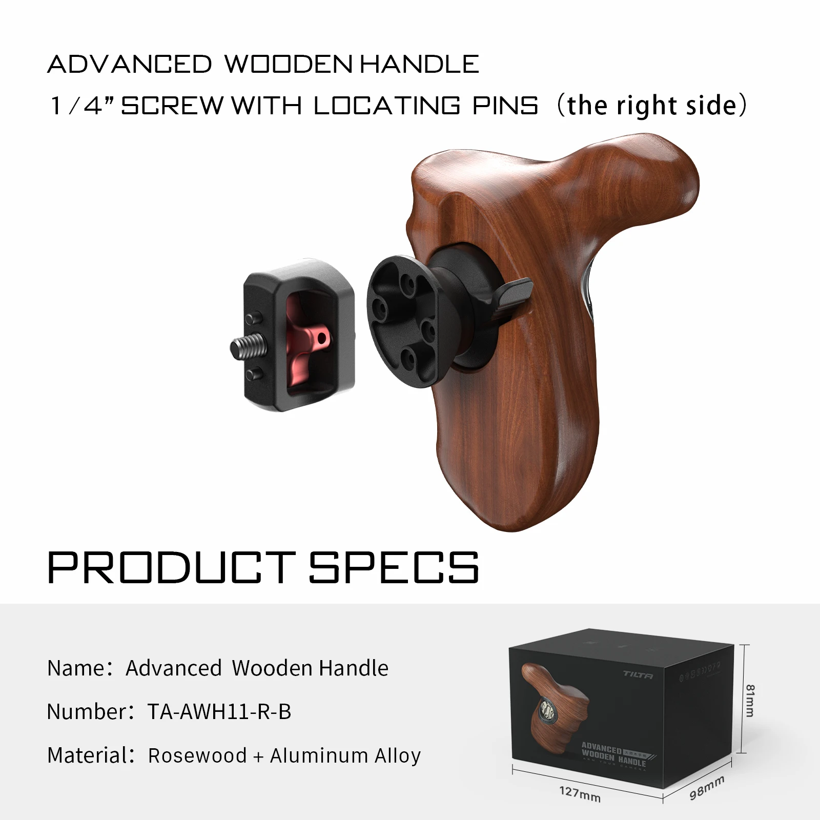 Tilta Advanced Griff links und rechts für DSLR-Kameras für Sony Canon BMPCC Nikon Griff Anbaugeräte Nato Arri 1/4 ″-20