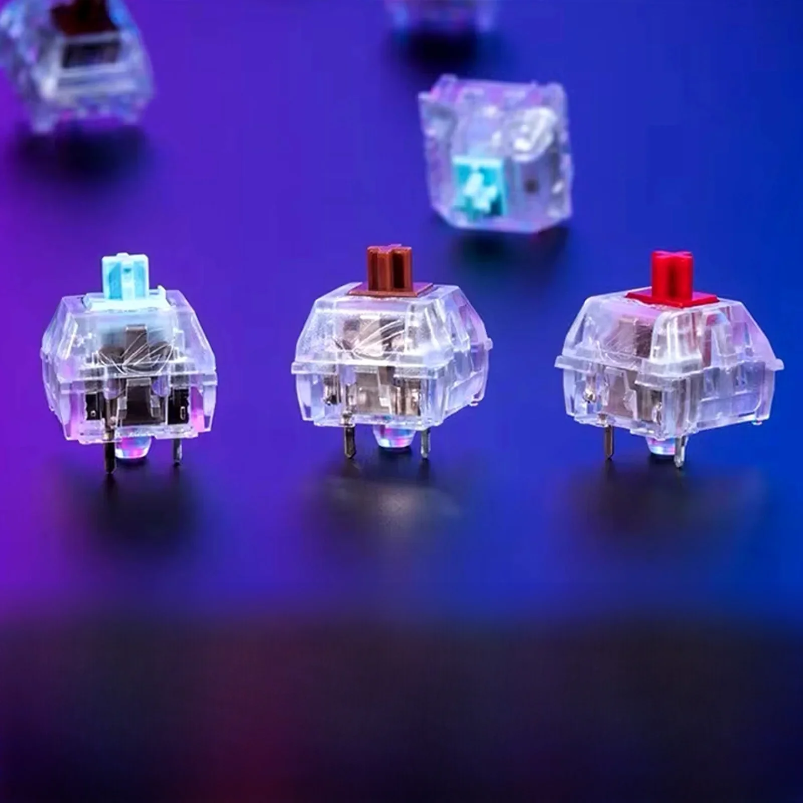 10 sztuk przełącznik wymiana klawiatury mechanicznej przełącznik do akcesoriów Asus ROG NX lodowoniebieski/brązowy/czerwony kolor — zdjęcie produktu 7