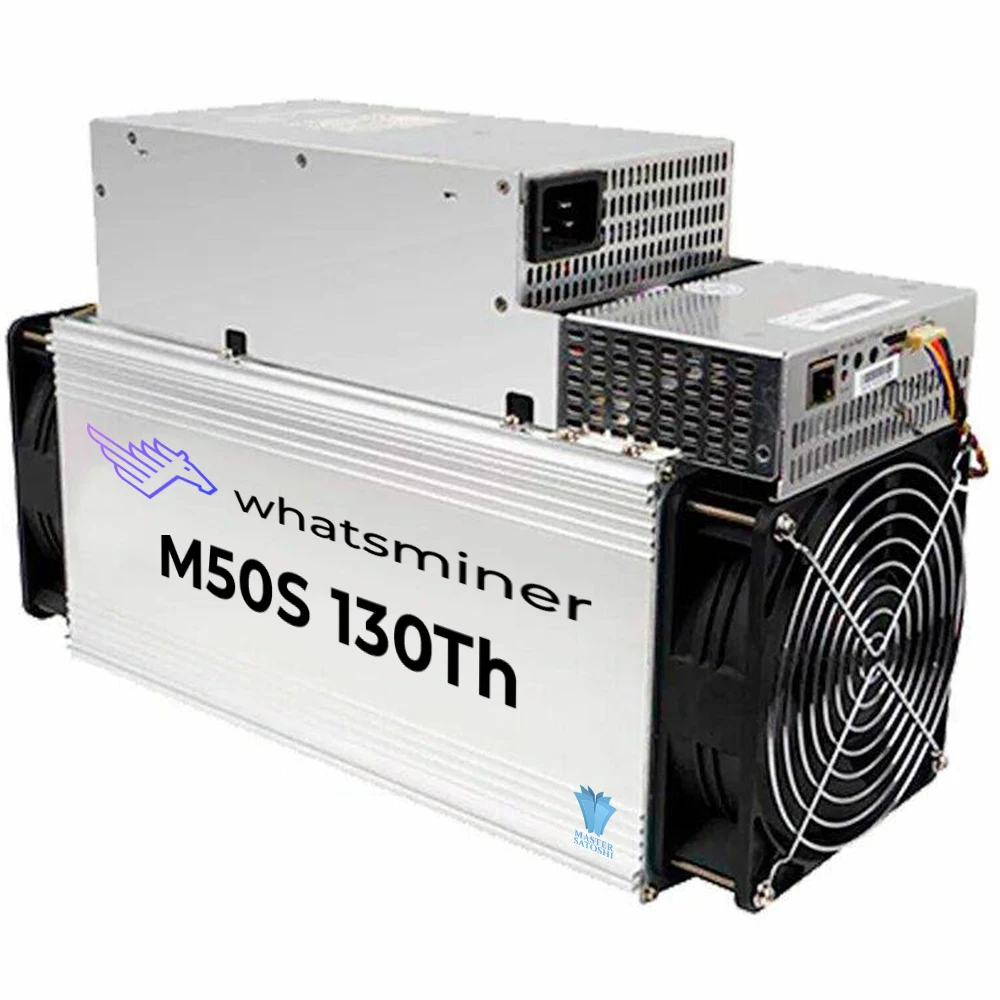 

Whatsminer M50S 130T 3416W ASIC Miner Crypto Machine BTC Bitcoin Miner Include PSU Power Supply