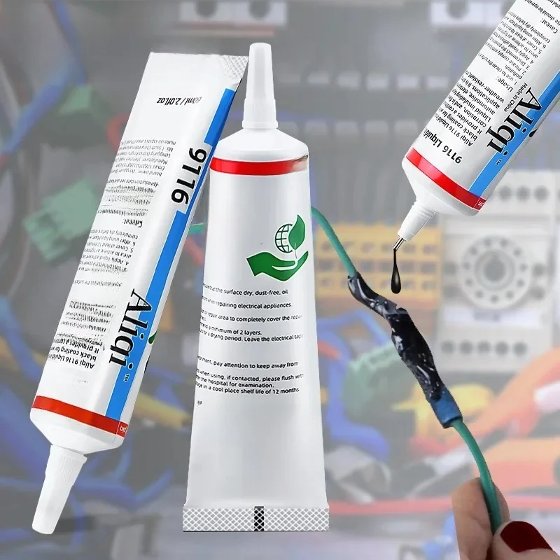 Ruban électrique liquide étanche 15/60ml, câble isolant, colle pour manteau de fil, colle pour ligne de fixation domestique, adhésifs isolants en caoutchouc, scellant