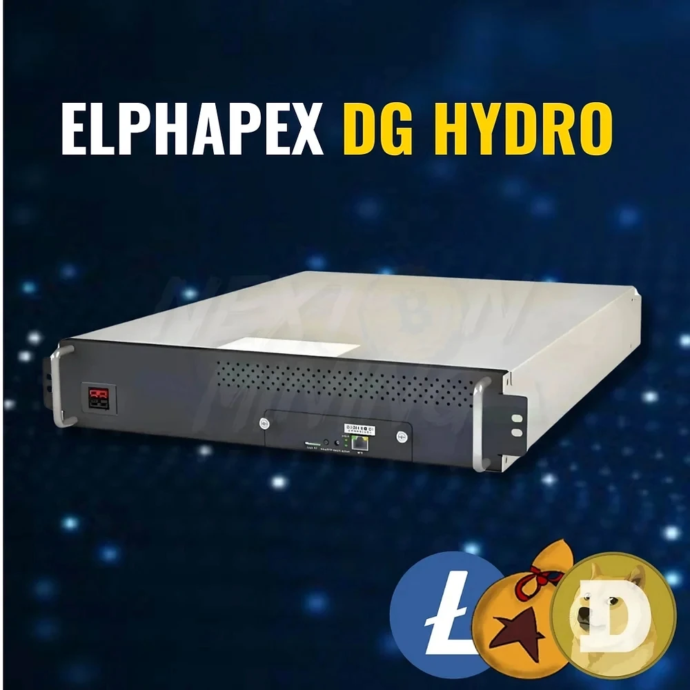 مبيعات عيد الميلاد الطلب المسبق ElphaPex DG Hydro 1 - (20 جيجا هرتز/ثانية) Hydro Dogecoin (كريبت) عامل منجم - جديد