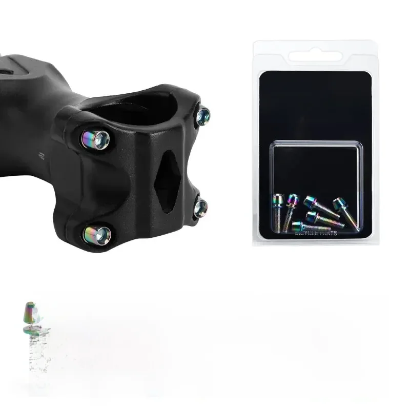 AliExpress riderace Bicycle Handlebar Screws M5 18MM 6 PCS/SET Titanium Plated Colorful Stainless Steel For MTB Road Bike Stem Riser Screw In Bolts