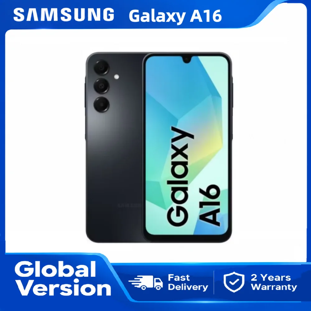 Samsung Galaxy A16, versione internazionale, smartphone 4G, schermo da 6,7 pollici, fotocamera da 50 MP, batteria da 5000 mAh, colore nero, 128 GB di memoria interna + 4 GB di RAM.