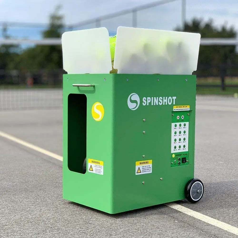 

FAST SELLING ON NEW SPINSHOT PLAYER TENNIS BALL MACHINE PROMO SALES
