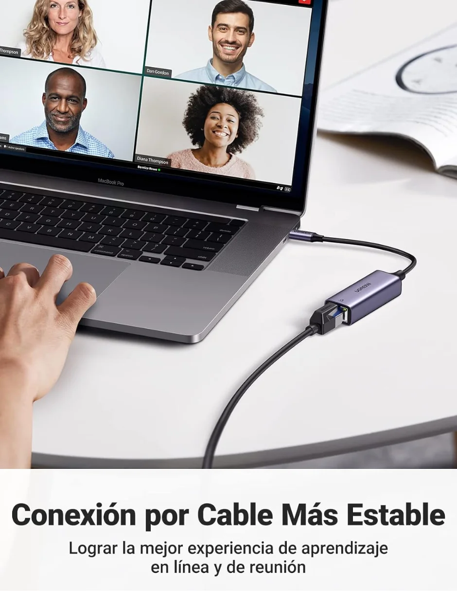 Ugreen USB C Gigabit Ethernet 1000 Mbps Adapter Gray