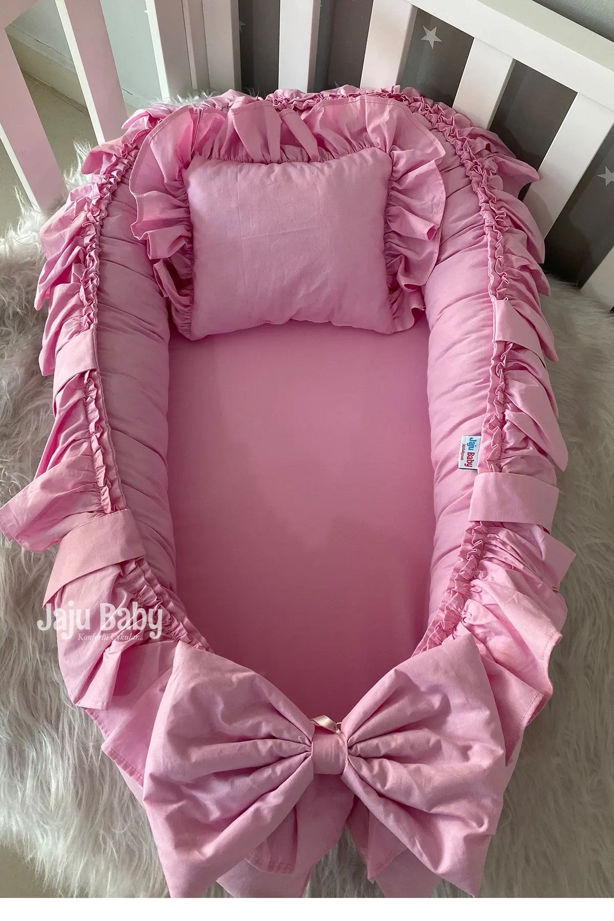 

Handmade Pink Ruffle Luxury Design Babynest