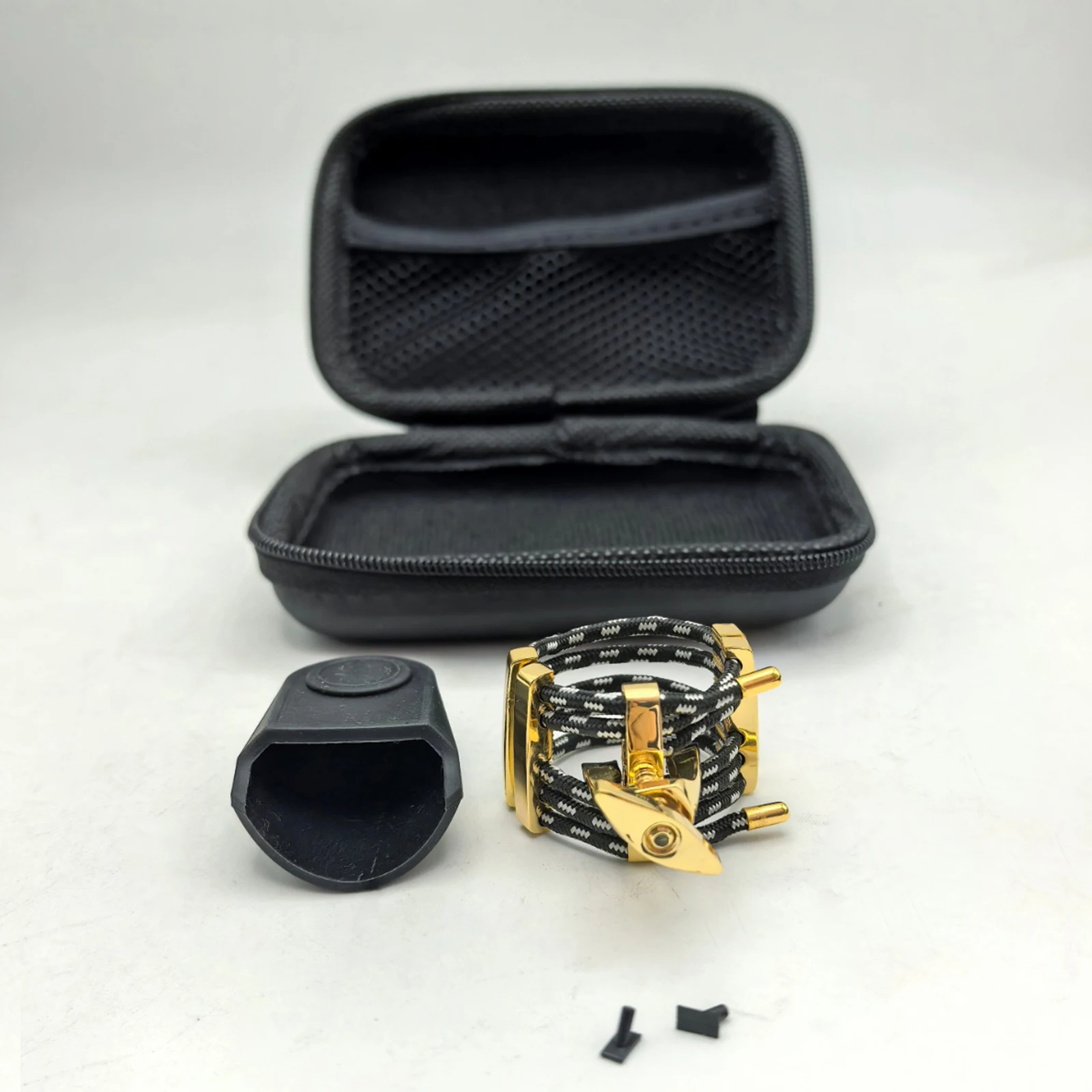 

Sax Ligature Fastener Portable Alto saxophone string clip Easy to Install Professional Mouthpiece Clamp for Woodwind Instrument