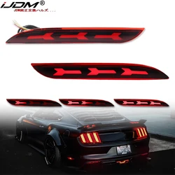iJDM 3D Optic Style LED Bumper Reflector Lights Fog Lights for Ford Mustang Sequential Turn Signals Bumper Fog Lights 2015-2017
