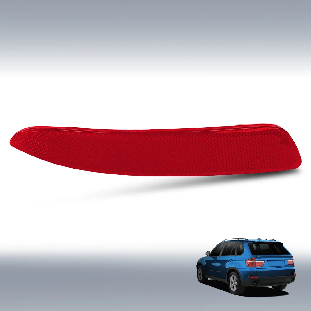 

Car Rear Bumper Reflector Tail Light Red Fit for 2007-2010 Bmw X5 E70 Left Driver Side 63217158949 Abs Pmma Waterproof Snowproof