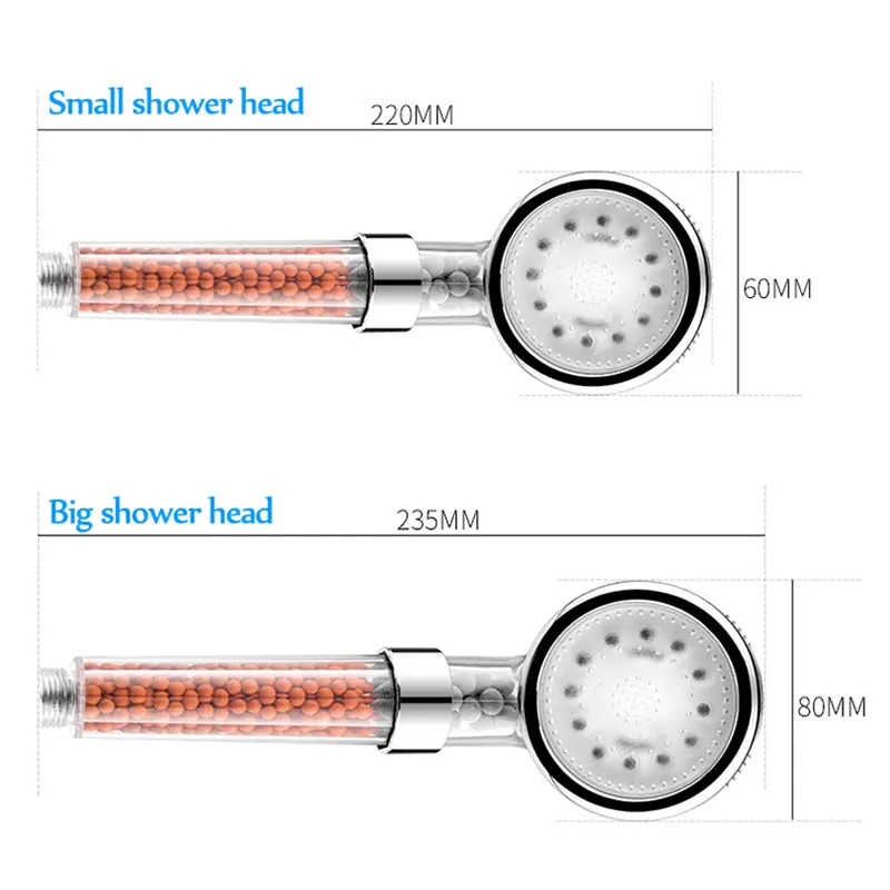 LED Shower Head 3/7 Color Changing Temperature Sensor Handheld Mineral Anion Water Saving High Pressure Bathroom Shower Filter