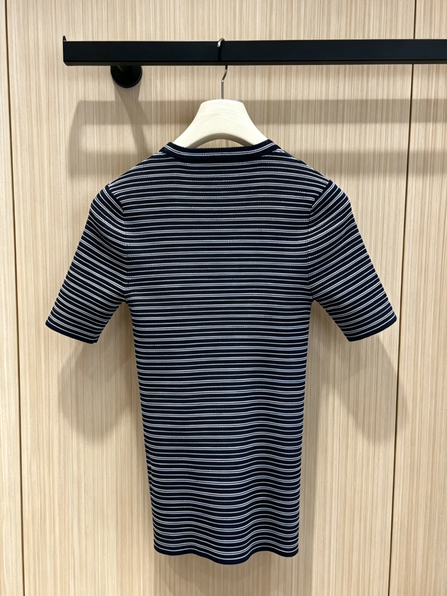 

Women's Ribbed Knit Short Sleeve Tee Slim Fit Summer Daily Casual Top