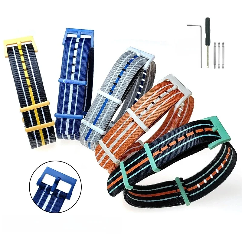 22 mm Armband für Swatch für Blancpain Joint Five Oceans Fifty Fathoms Armband Nylongewebe Armband Herren Damen Indian Ocean Band