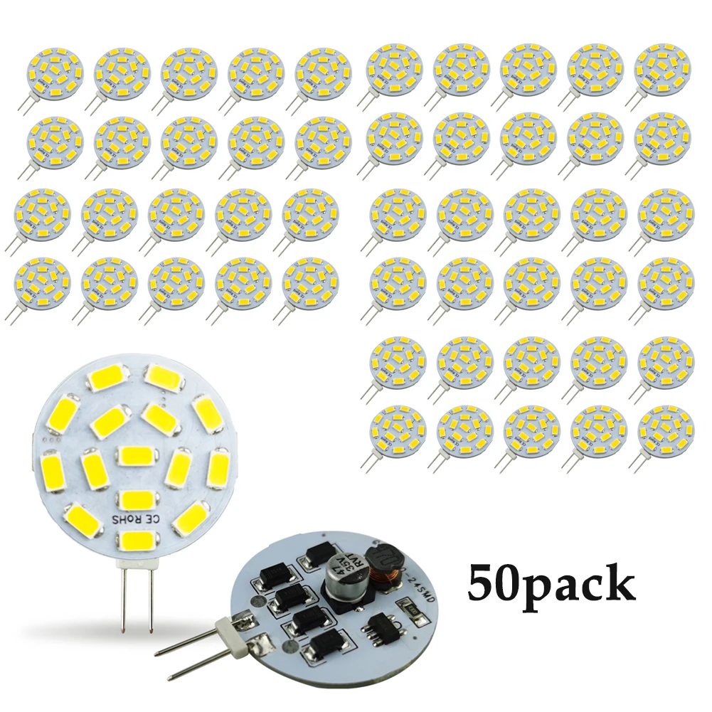 exclusive-to-brazil-50pack-ac12v-24v-g4-round-lampadas-led-bulb-2w-5730-15leds-range-hood-lights-replace-20w-halogen-lamp