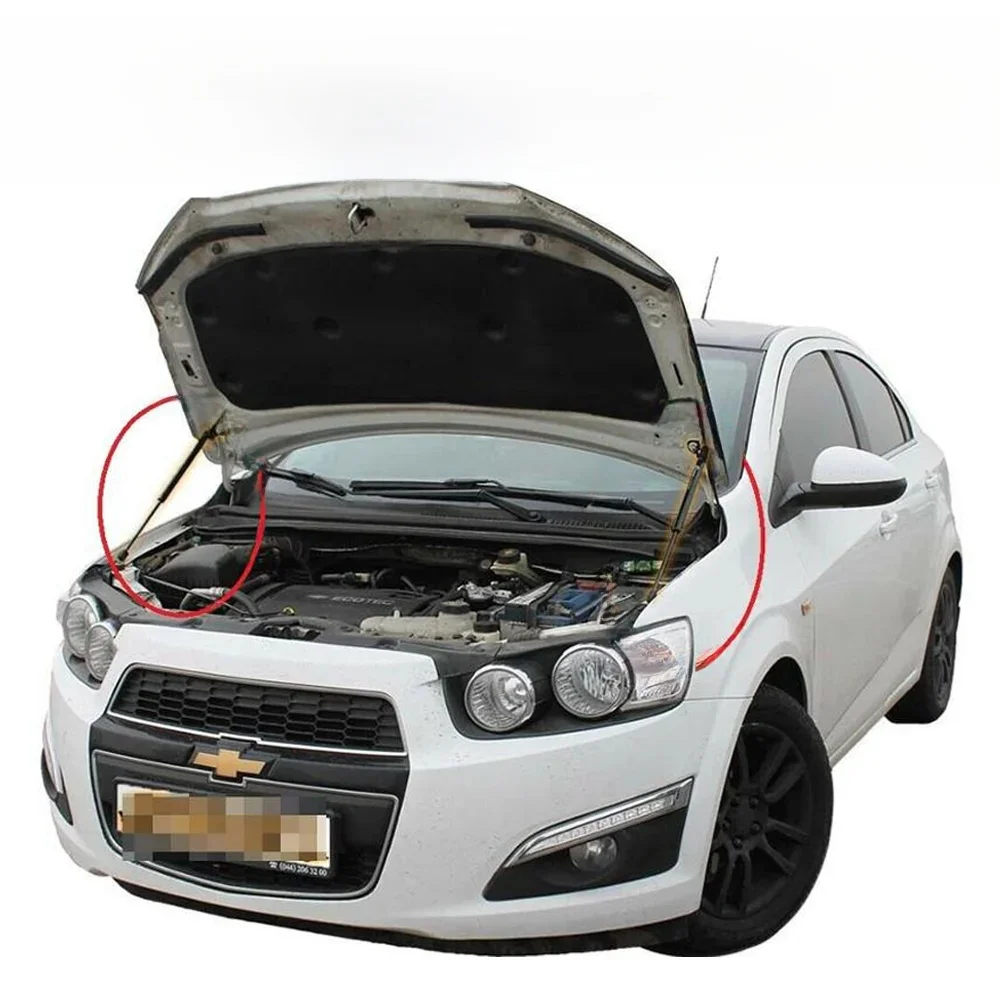 Wspornik podnośnika amortyzator wstrząsów dla Chevrolet AVEO Sonic dla Holden Barina 2012-2020 amortyzator z włókna węglowego maski zmiany siłowniki pneumatyczne — zdjęcie 2