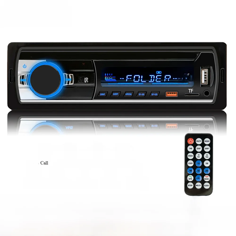 HIPPBQCC Digital Bluetooth Rádio de Carro, 1Din MP3 Player, Estéreo FM, Áudio, Música, USB, SD com