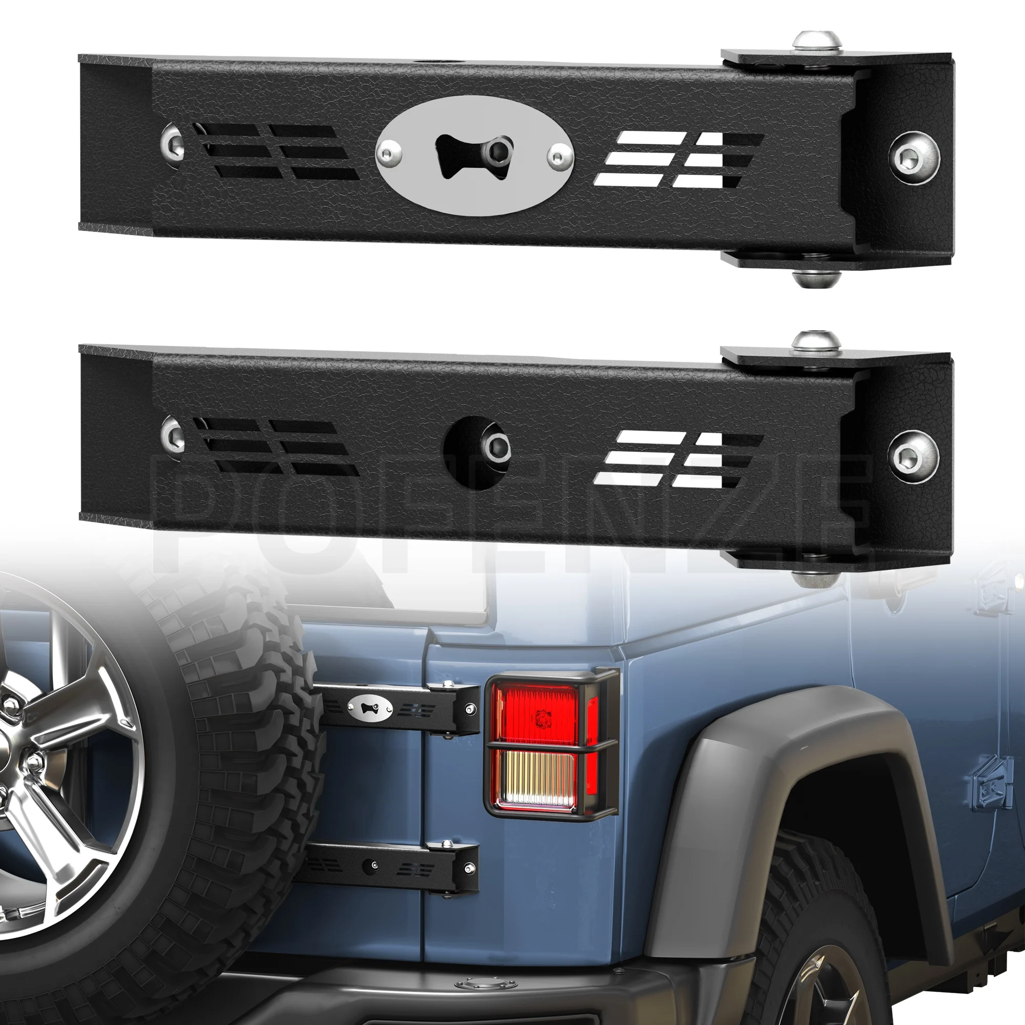 Комплект петель задней двери, сверхмощная усиленная стальная петля задней двери для Jeep Wrangler JK JKU 2007-2018 гг. (2 шт.), автомобильные аксессуары