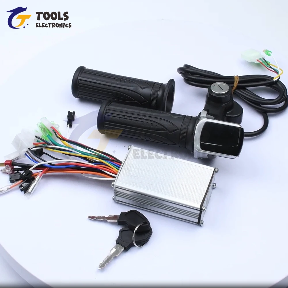 

24V 36V 48V 250-350W Universal Brushless Motor Controller with LCD Speed Display & Throttle for E-Scooter/E-Bike Repair
