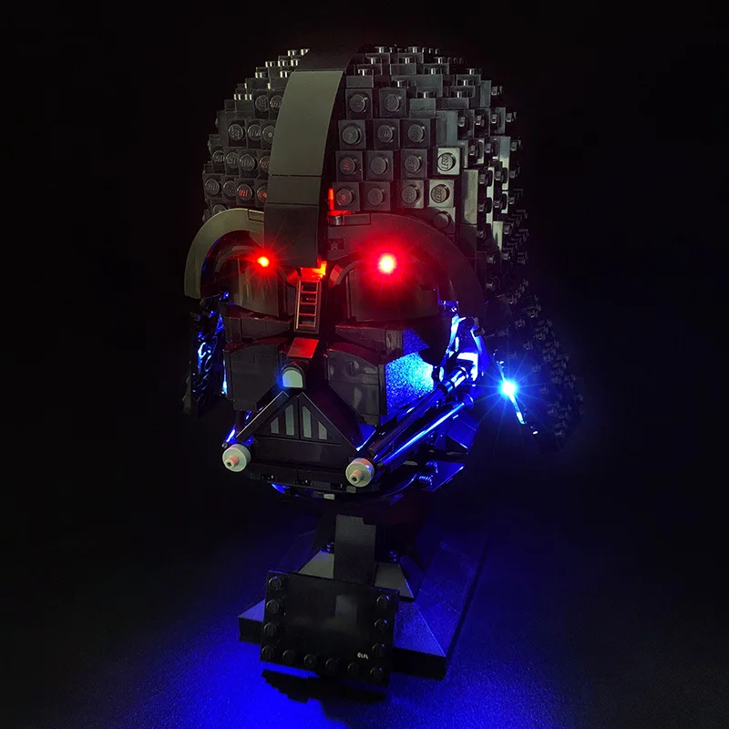 Zestaw oświetlenia LED LYBMTWF do 75304, kompatybilny z modelem klocków do budowy hełmu Dartha Vadera, nie obejmuje zestawu klocków