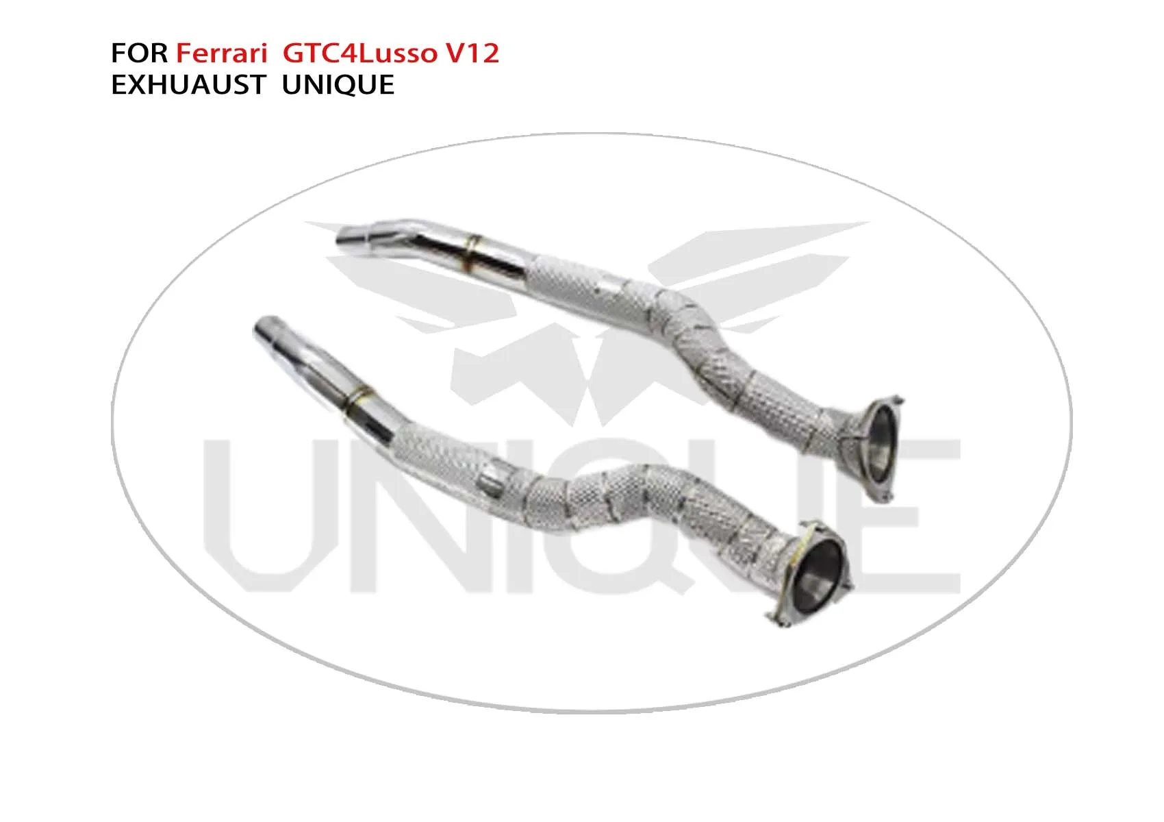 

UNIQUE Exhaust Manifold Downpipe for Ferrari FF GTC4 Car Accessories Muffler With Catalytic Converter Header Without Cat Pipe