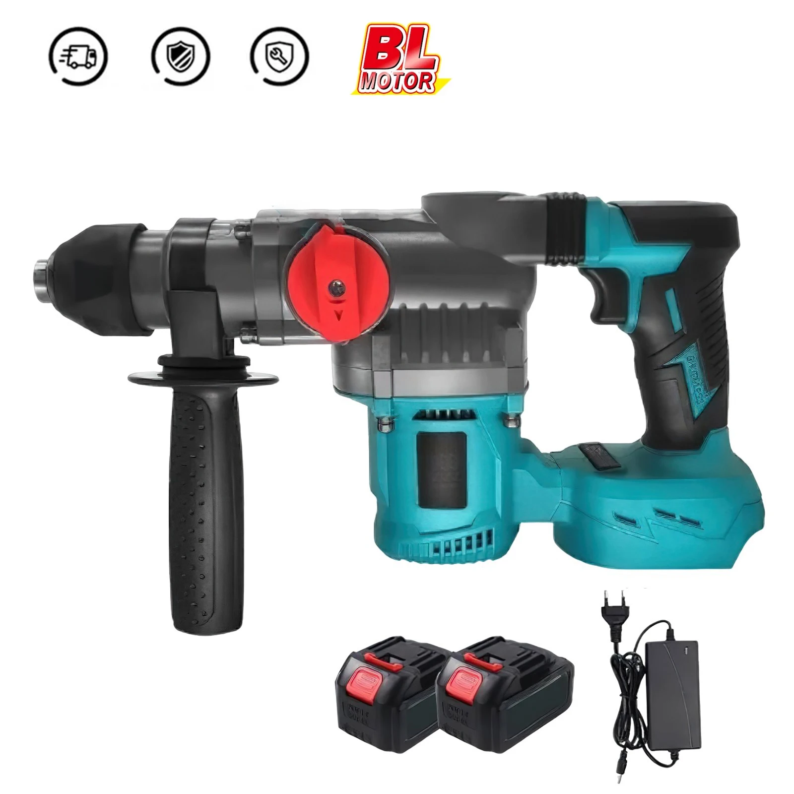 2200W Brushless Electric Impact Hammer Drill 26mm Rotary Hammer Electric Pick Power Tools Fit Makita 18V Battery  ﻿