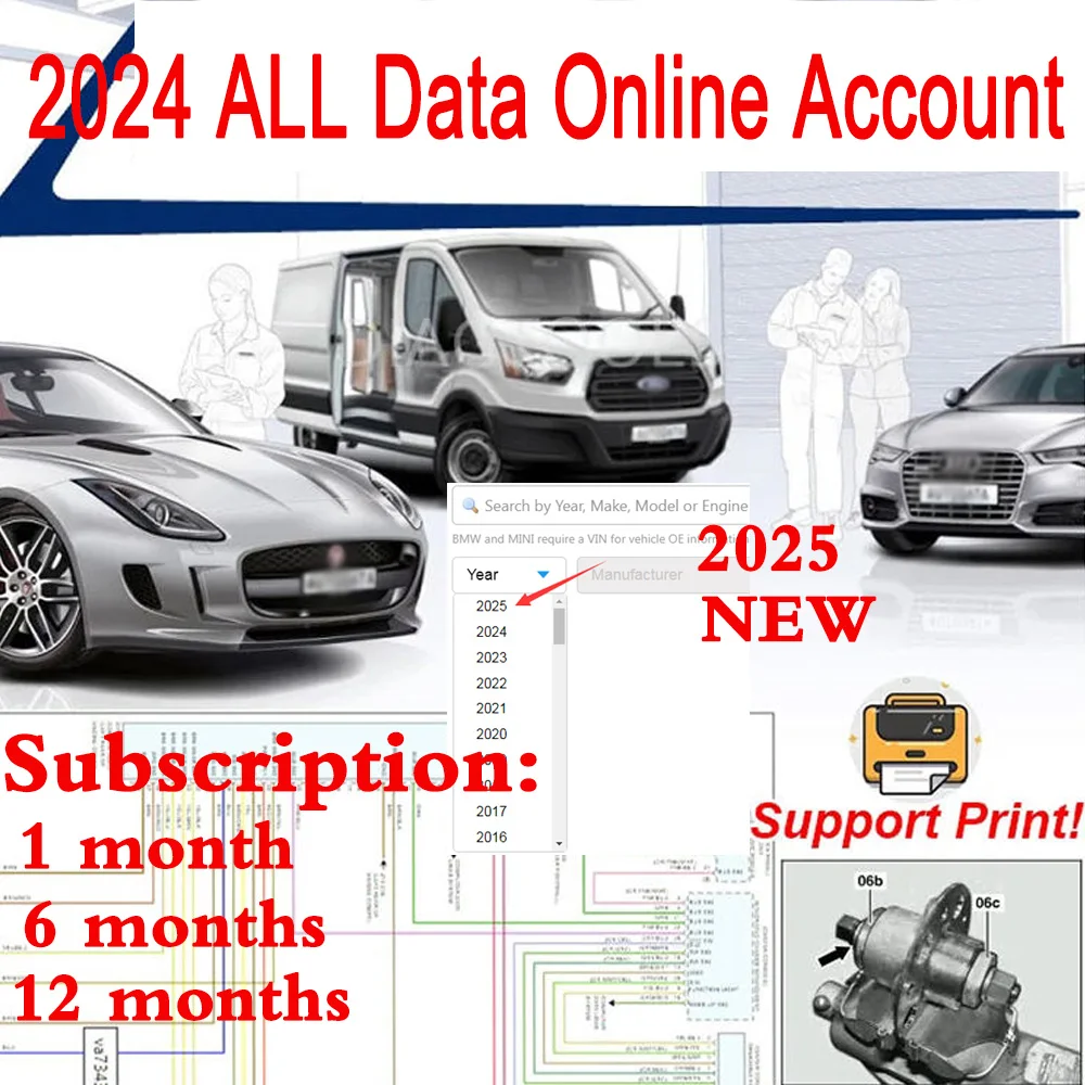 2025 Alldata Auto data Online Account Auto Access Repair Software Update All Data Full Version for Workshop Diagnostic Tool