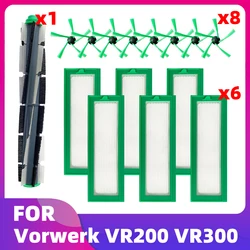 Compatible For Vorwerk Kobold VR200 VR300 Vacuum Cleaner Replacement Kit Spare Main Roller Brush Spin Brush  Hepa Filter Package