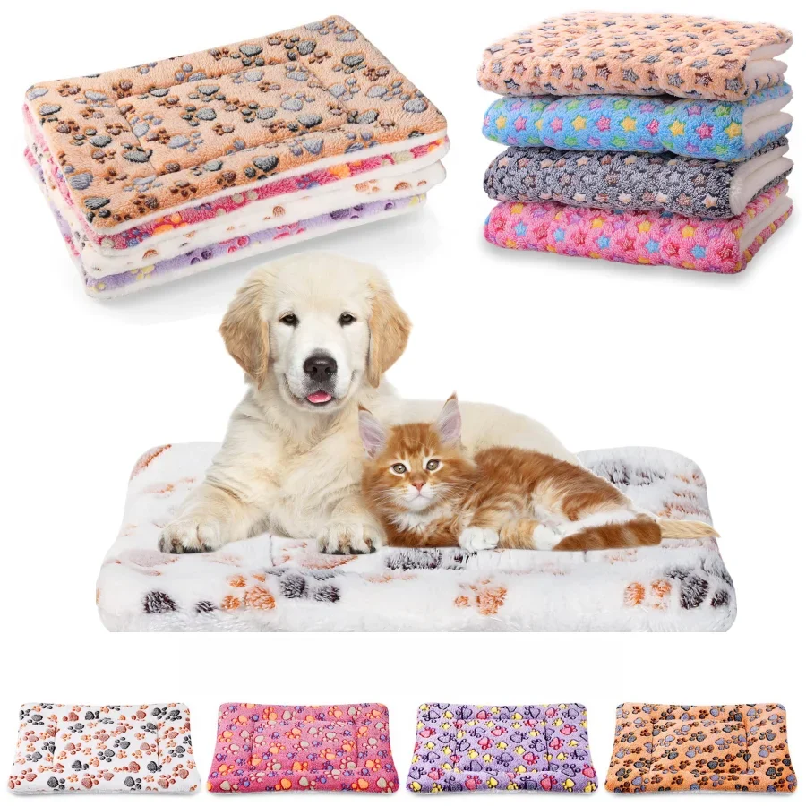 Flanell-Haustiermatte, Hundebett, Katzenbett, verdickte Schlafmatte, Hundedecke, Matte für Welpen, Kätzchen, Haustier, Hundebett für kleine große Hunde, Haustierteppich