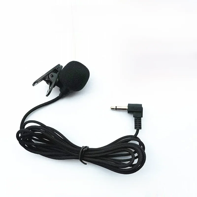 2M mikrofon krawatowy 3.5mm Jack głośnomówiący wtyk Mic Clip-on Stereo przewodowy na PC Auto samochodowy odtwarzacz DVD Radio Smartphone Tablet — zdjęcie produktu 2