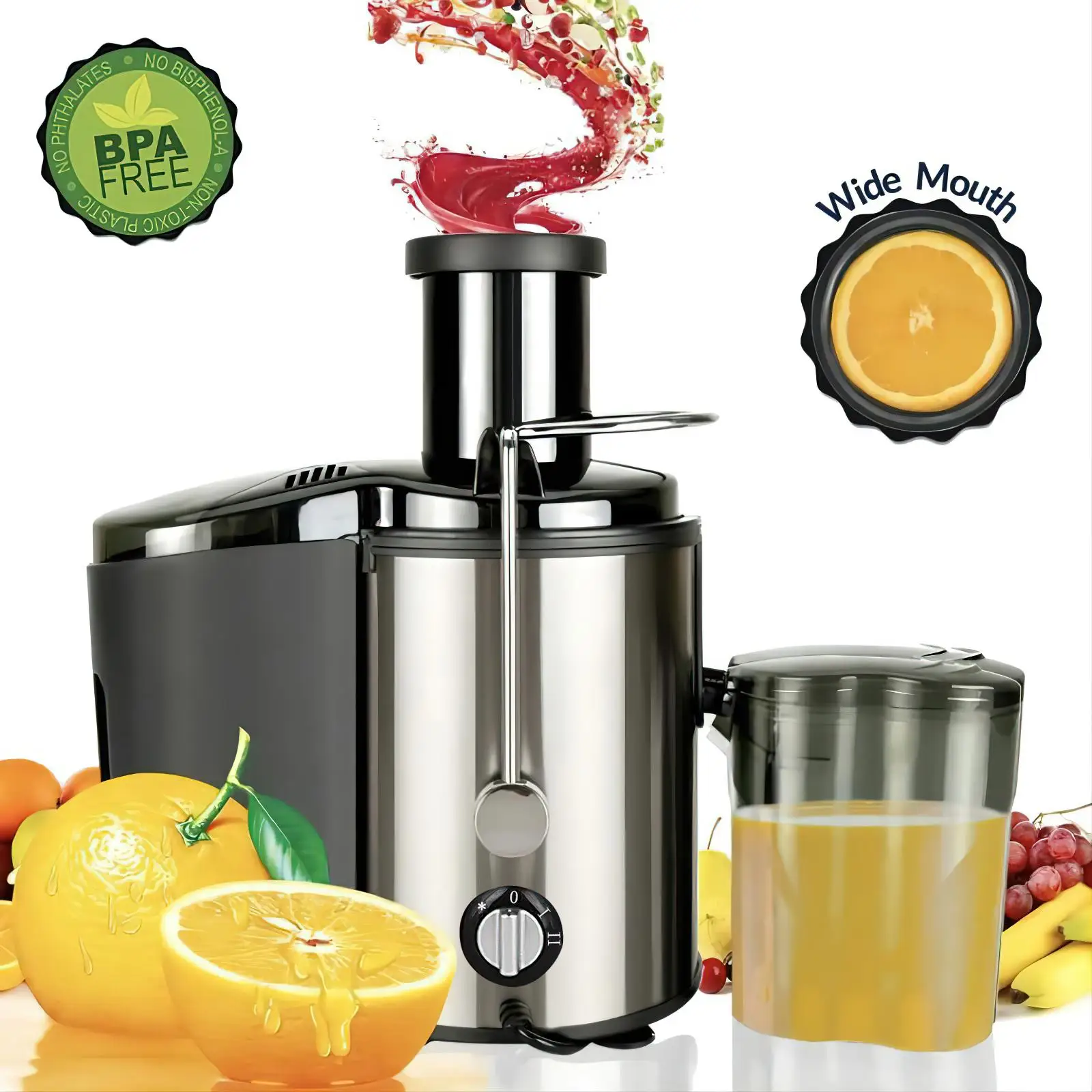 400W Electric Juicer Machine Juicer Wide fall for Whole Fruit Juicer Juicer vegables Fruit mix Blender with boot