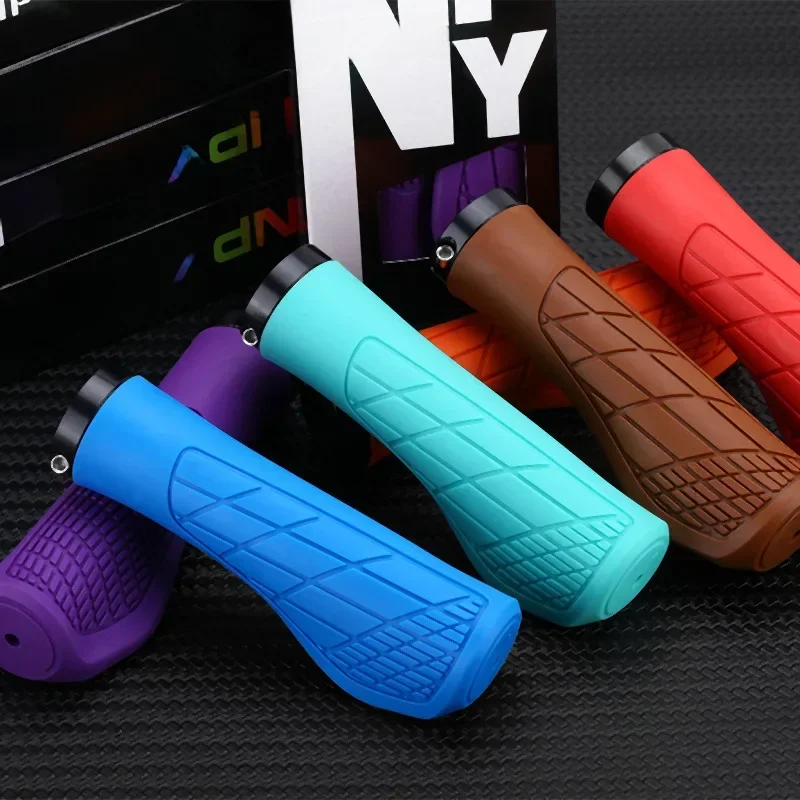 AliExpress Bicycle Handlebar Grips Rubber MTB Grips Lock-on Grip Shockproof Anti-slip Mountain Bike Handles