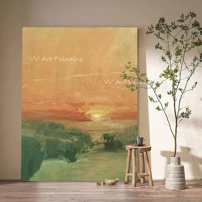 

Simple brown artwork adornment picture abstract large size hand-painted oil painting office sitting room adornment