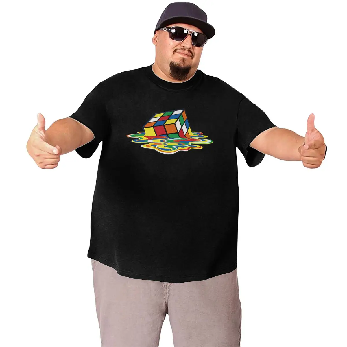 Unique Design Graphic Men T Shirts Plus Size Oversized Cotton T-shirts for Big Man Black Summer Short Sleeves Clothes Tops