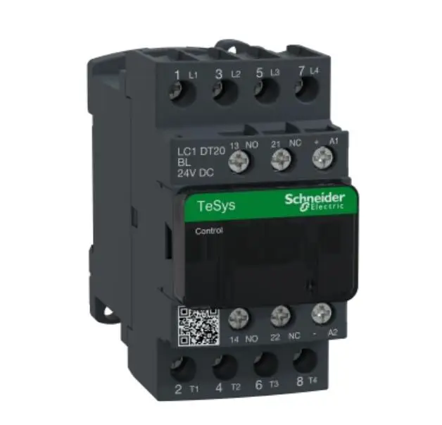 

LC1DT20BL LC1-DT20BL Contactor, TeSys Deca, 4P(4 NO), AC-1, 0 to 440V, 20A, 24VDC low cons coil