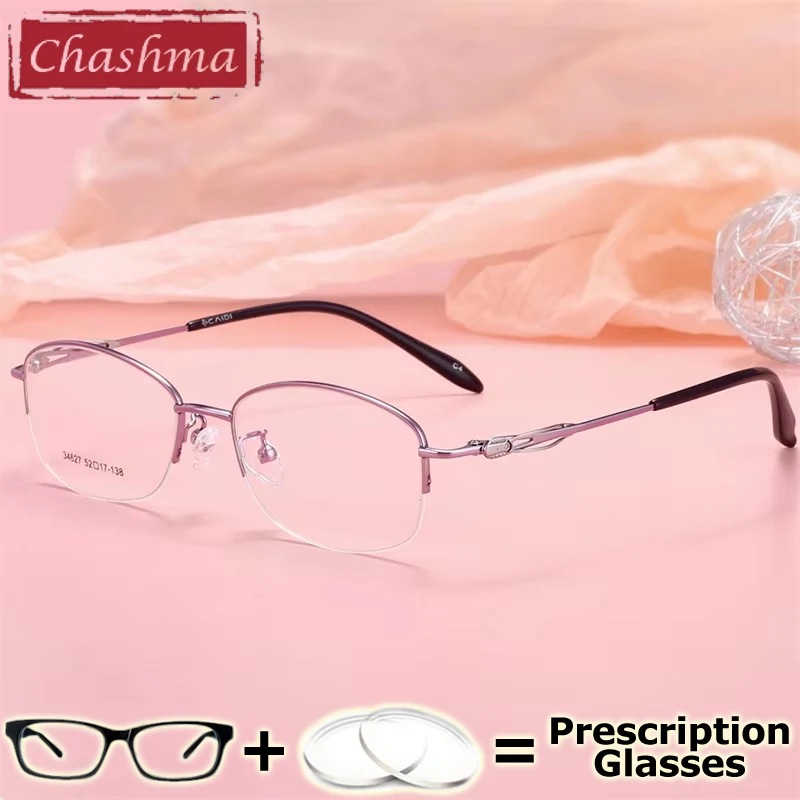 

Chashma Prescription Glasses Women Optical Myopia Anti Blue Light Progressive Eyewear Farsighted for Female Recipe Eyeglasses