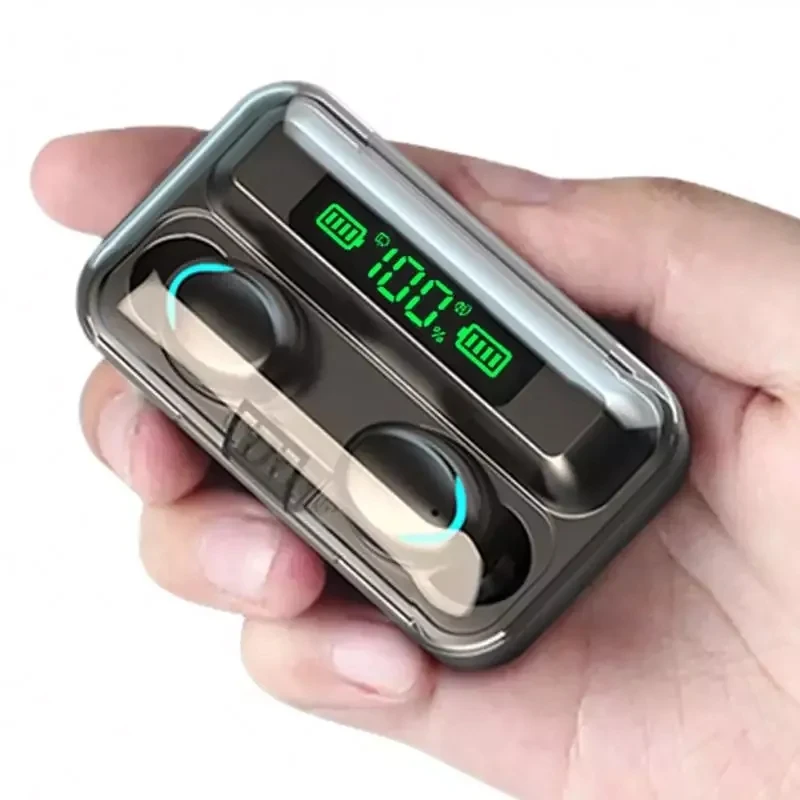 Auriculares inalámbricos F9 con Bluetooth, audífonos Tws impermeables, estéreo, pantalla Led, estuche de carga de gran capacidad, novedad