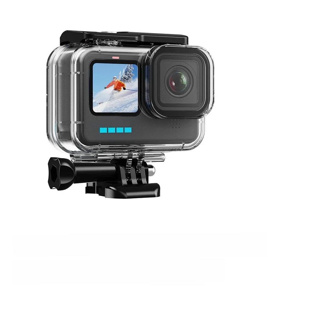 Boîtier étanche noir pour GoPro, coque de protection pour plongée sous-marine, accessoires de support rapide, 60m, fore12, 11, 10/9
