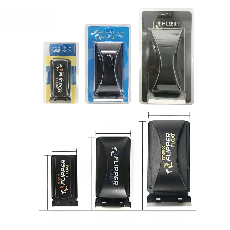 Flipper Aquarium verre poisson brosse réservoir de maquillage magnétique propre brosse ongles avec Flipper algues grattoir outils pour Aquarium MAX NANO