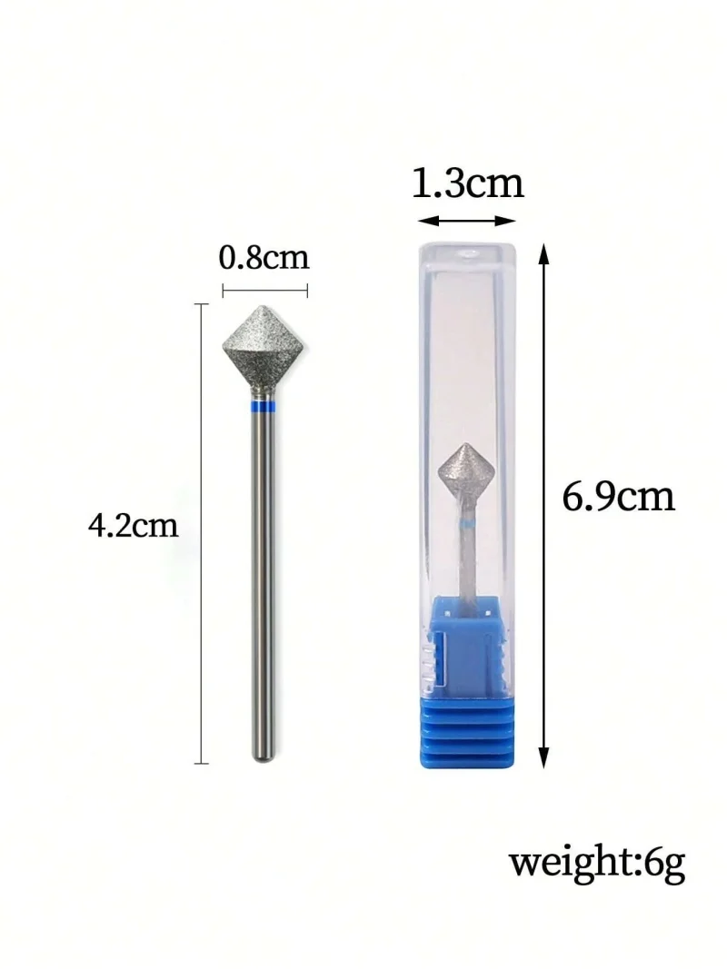 1/2/3/5pcs Diamante Sabbia Lime per unghie Trapano Punta per lucidatura per cuticole Testa per molatura per unghie Manicure elettrica Strumenti per salone di manicure