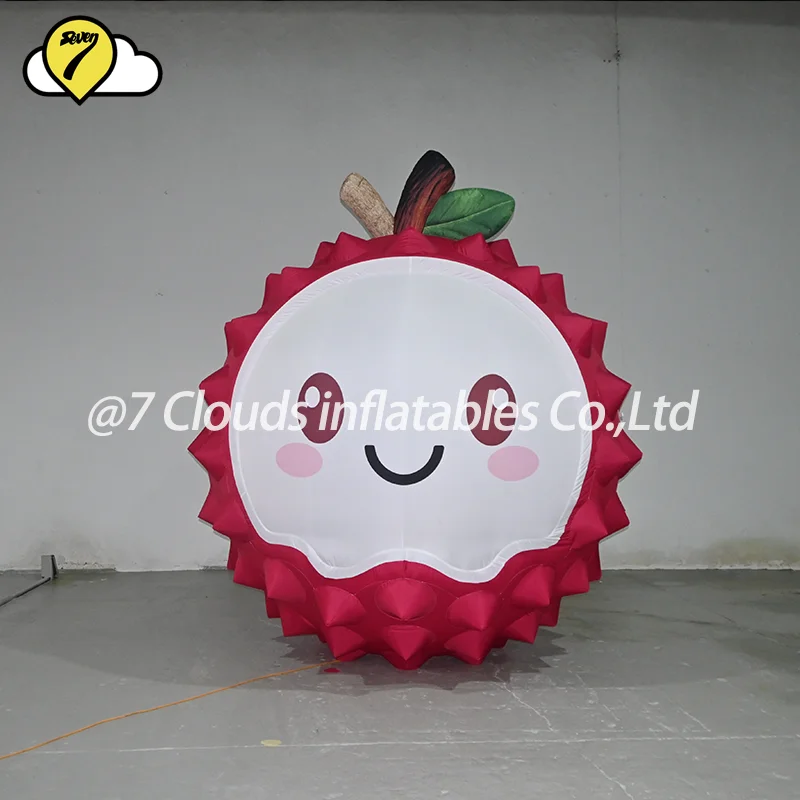 Giant Inflatable Watermelon Peach Apple Dragon Fruit Cartoon Characters Custom Advertising Models for Outdoor Mall Decoration