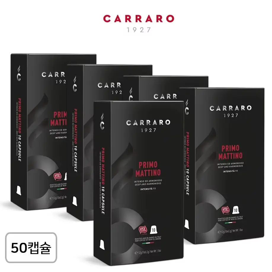 5 boxes 50 capsules 5 boxes of coffee black line compatible with cacarone-esfreso