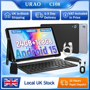 URAO C108 10.1 Inch Narrow Bezel Octa Core Tablet PC Android 15 24GB(4+2