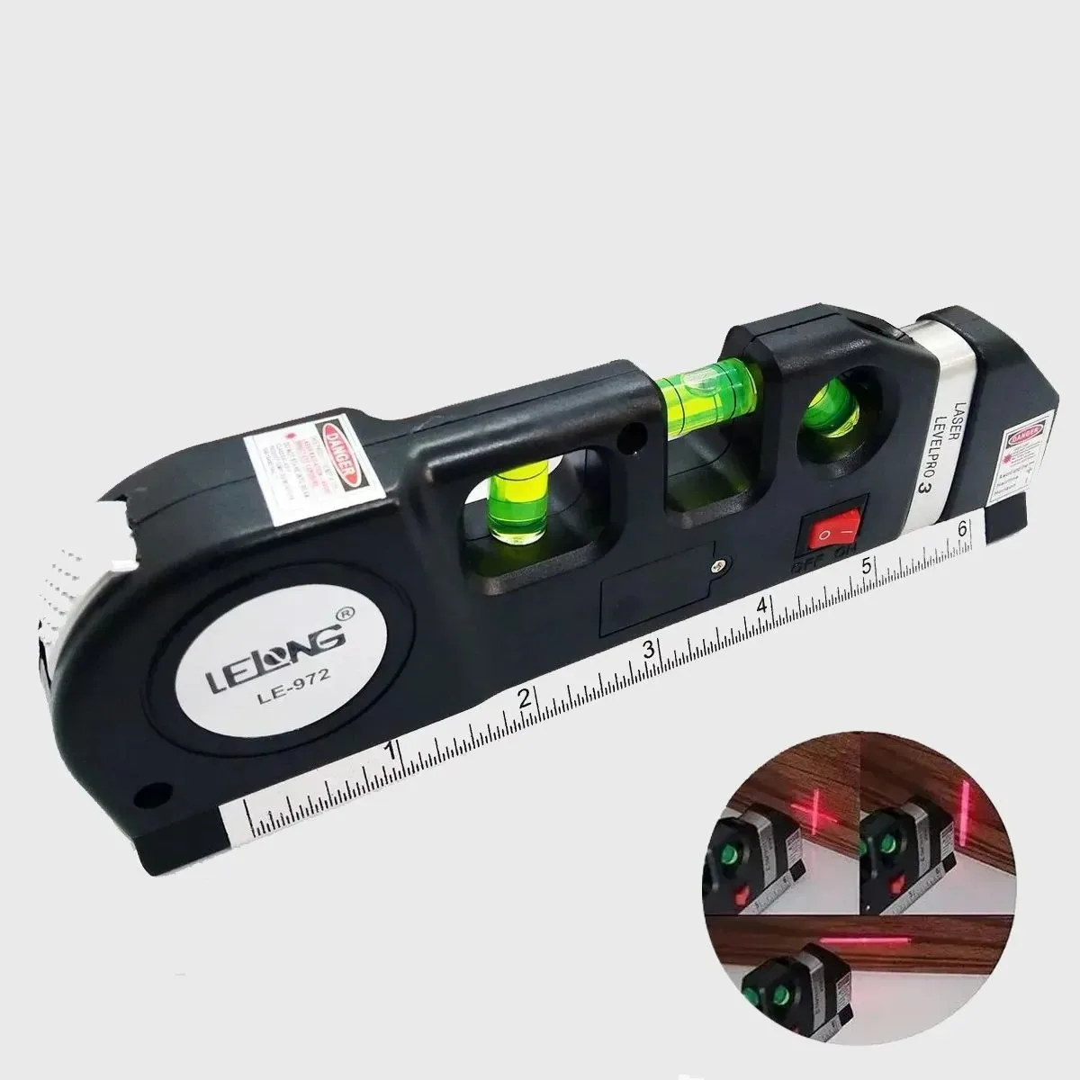 Professional Laser Level Trena Level Pro 3 Stages High Precision Construction Tools Professional Precision Tape Measure