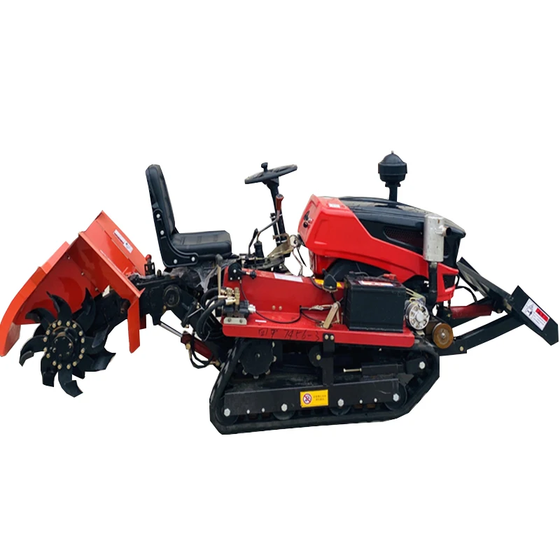 Customized EPA Multi-Purpose Diesel Tiller Rotary Crawler Tractor with Farm Tools Accessories