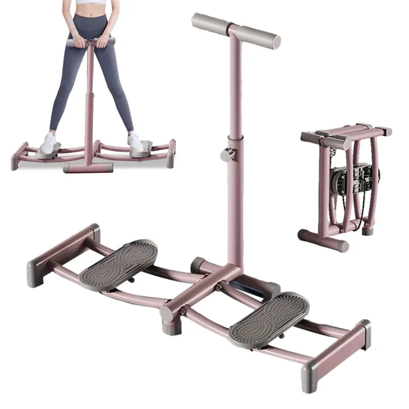 Macchina da sci fitness con manico e corda da tiro Allenatore da sci simulato Allenatore da sci pieghevole Rinforzo pelvico e anca per palestra di casa ﻿