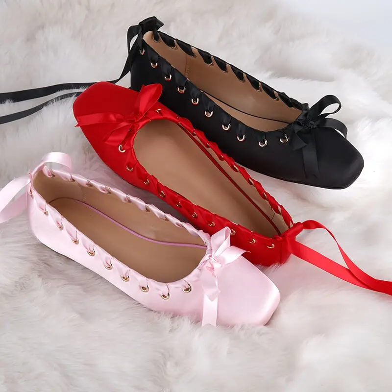 onlymaker-womens-square-toe-flats-bow-cute-lolita-two-toned-ballet-lace-up-hoof-flats